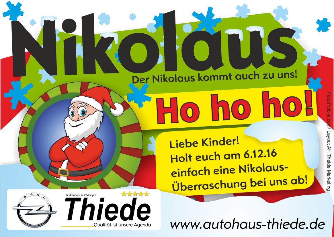 Nikolaus im Autohaus Thiede Schöningen